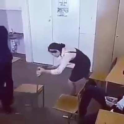 Pranking a kid during class