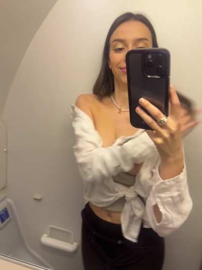 Showing her mile high tits