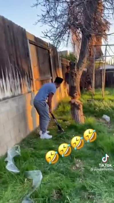 Ah yes let me just swing an axe right next to my friend. What could go wrong?