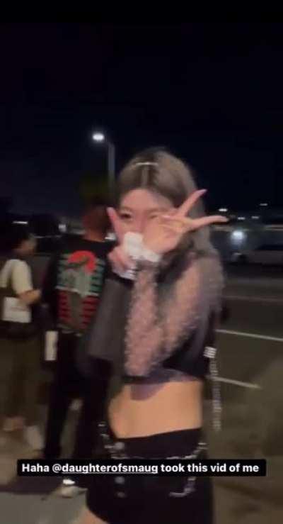 Jaime in a sexy outfit being cute