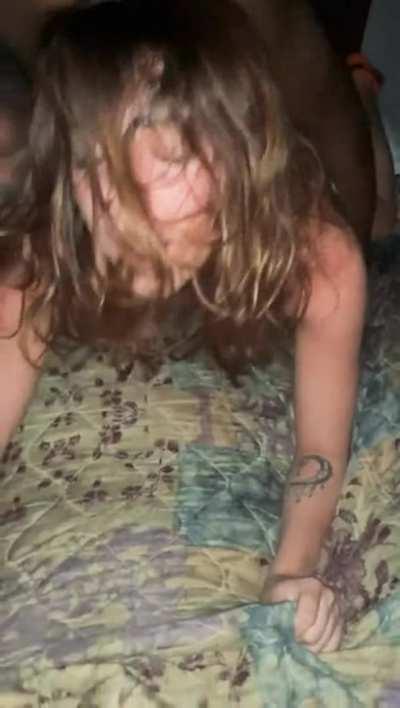 Your cute little girlfriend getting brutally fucked by the quarterback of her college team on her birthday