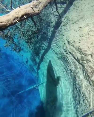 🔥 This little crater with perfectly clear water 🔥