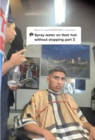 Barber pranks his customer