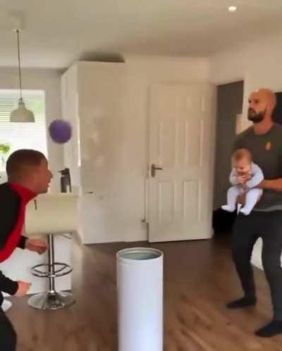 When dad is left with the baby