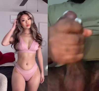 Hot Asian Babe & My friend's BBC