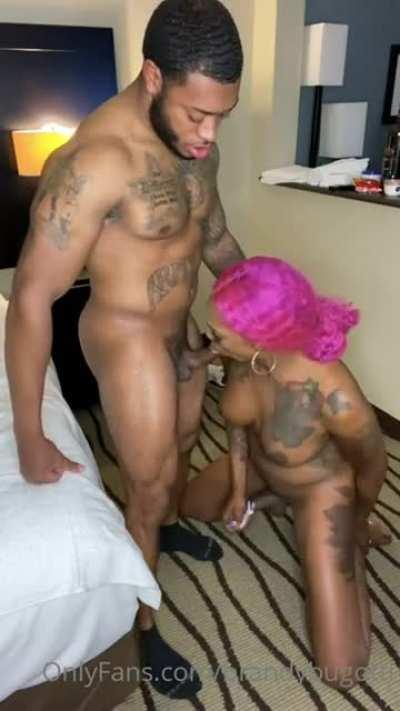 Brandy bugotti💜 on her knees