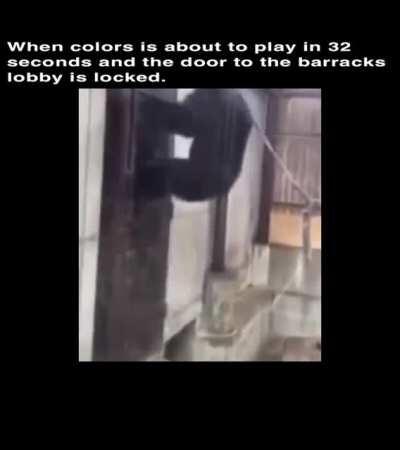 Weird the door is always locked around colors.....