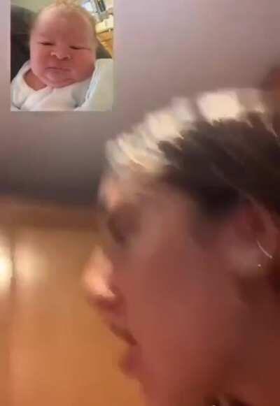 Look at my friend's baby