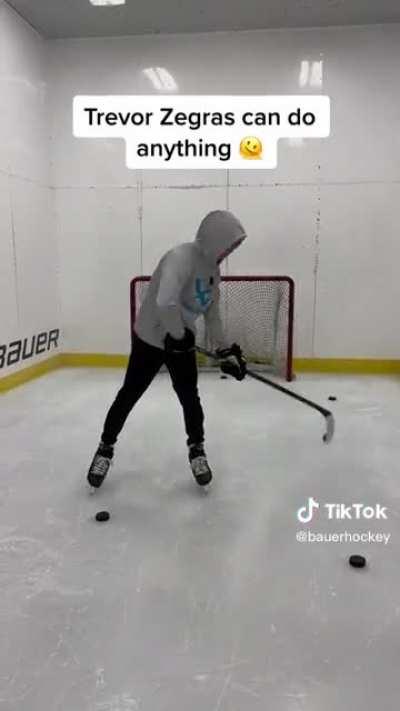 Trevor Zegras shows off his new creative shot