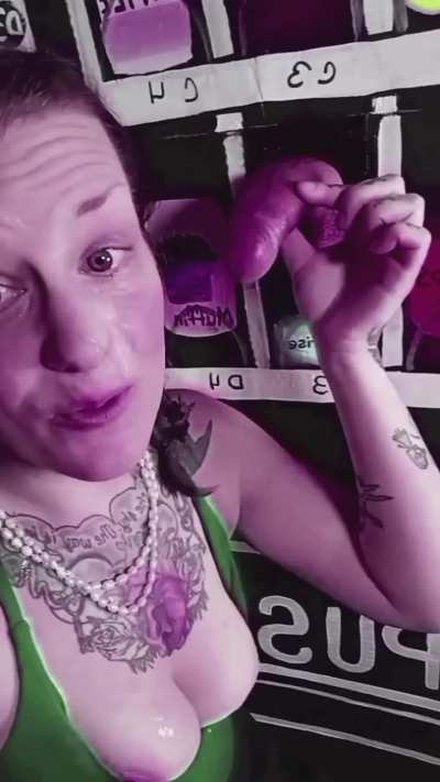 Amelia-Marie visits the semen vending machine!