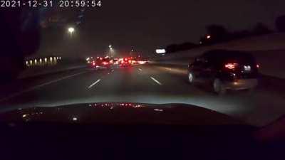 Austin TX - I-35, Man crosses midway into freeway in attempt of getting back to his car. I nearly hit him ( no injuries )