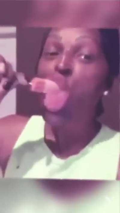 This is how you suck a popsicle