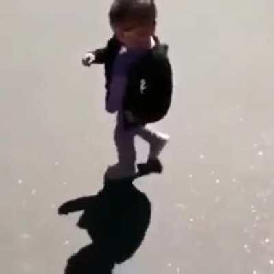 He is scared of his shadow