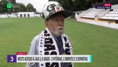 O grito forte do Sr. Américo, adepto icónico do Caldas SC