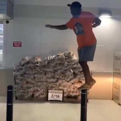 Being stupid and showing off ends well always