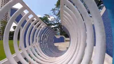 Toa Payoh's iconic Dragon Playground from a Cinematic Drone (ft. NDP 2021 Theme Song :D)