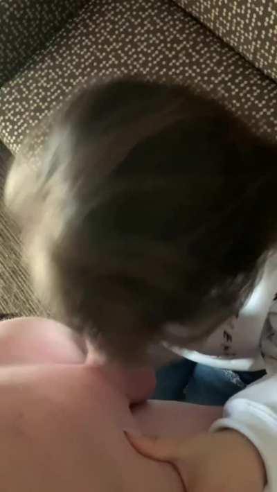 Blowjob by a lovely hotwife