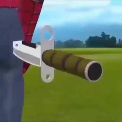 Venom stabs spiderman