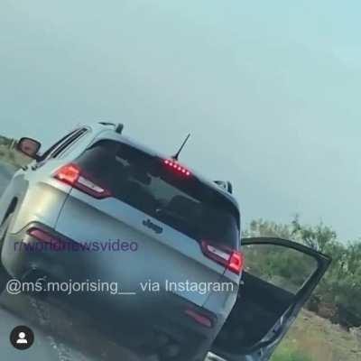 Coldhearted family abandons husky on road as it runs after them