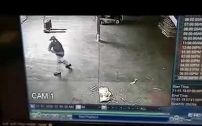 Cleaner showing off his ghost fighting skills. He shows us not to lose passion and enjoy the little things.