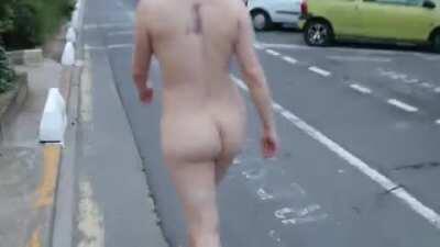 [F] Walking Butt Naked Past a Couple Guys (/r/Unashamed)