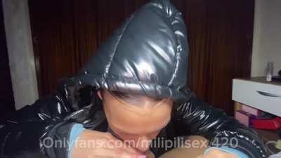 This jacket turns me into the filthy whore I am