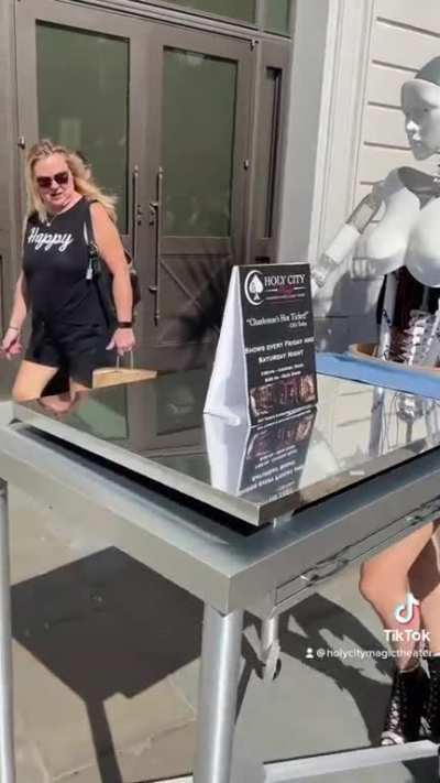 Robot with human legs