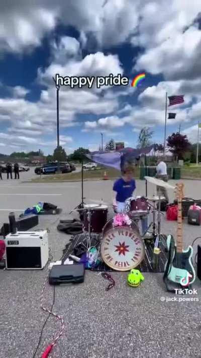 Drowning out the protesters