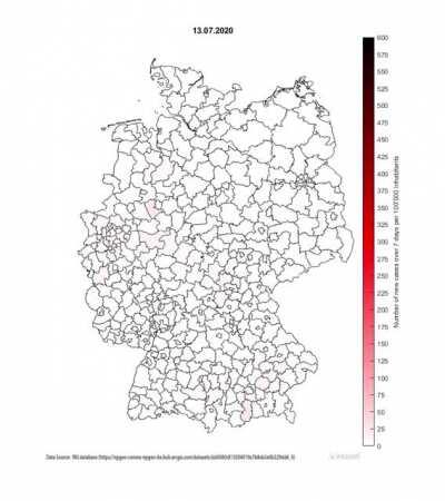 [OC]Development of Covid-Cases in Germany