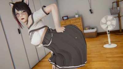 A Simple Catgirl Vid [F Human -> F Catgirl / Breast Expansion / Ass Expansion] by Jjambong