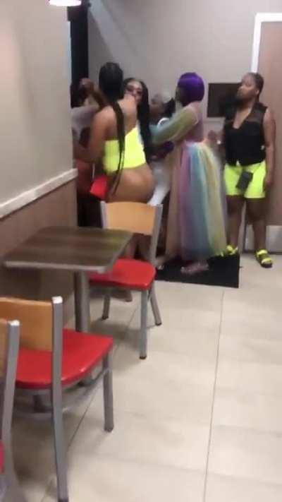 Crazy Fight at Burger King!