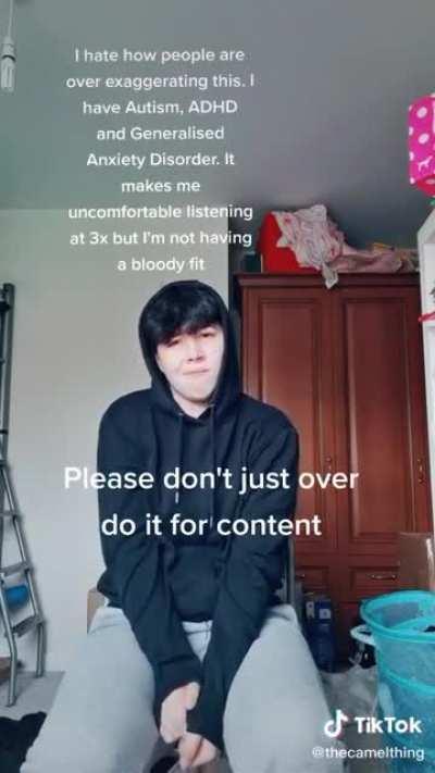 Wanna choose any more disorders to claim to have or is that enough