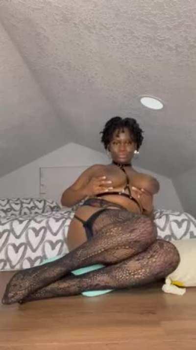 Just a girl juggling her tits for you to enjoy