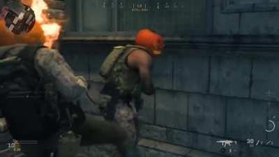 Had no idea you could parry a finisher. Anyone have any details? Do you have to hold the trigger with the throwing knife?