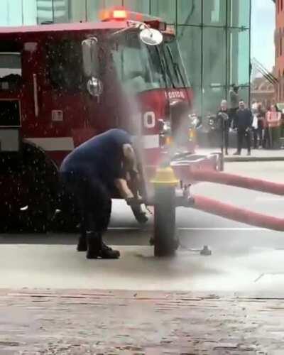Working an hydrant