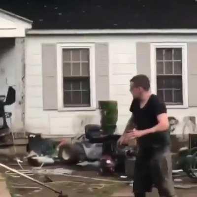 Dude Gets Grazed With the Weed Trimmer Over Stolen Money