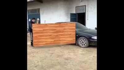 man repair car with sfx