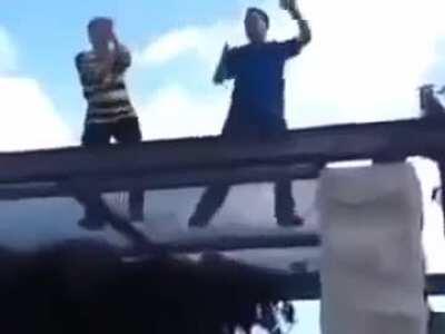 HMFT after jumping up and down on a unsupported surface.