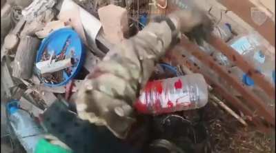 Ukrainian Police Brigade Liut during urban battle. Toretsk, Ukraine.