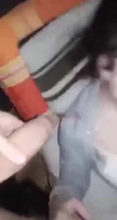 Not the biggest fan of swallowing, but she soldiered on :)