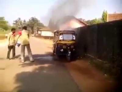 Ever seen a rickshaw explode...?