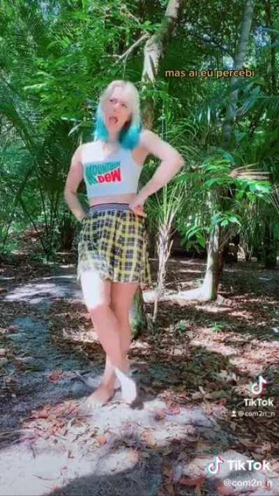 Wonder how her big titty gf feels about her making tiktoks with this a cup?