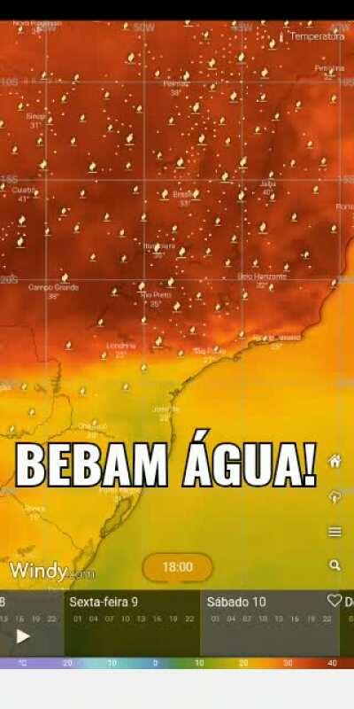 Como está o clima aí agora? Hidratem-se de qualquer forma.