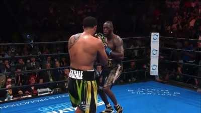 Deontay Wilder hits Breazeale with his special move “BAZOOKA BUBBLE GUM” so hard they were feeling it in BRAZIL! 