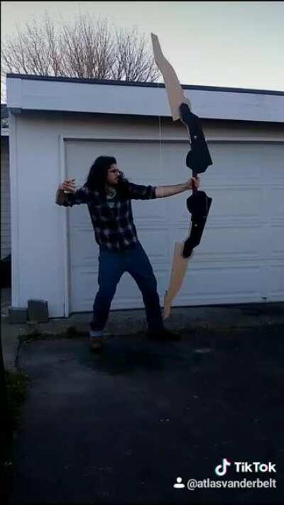 Behold the framework of a functional monster Hunter bow. More to come. [Self]