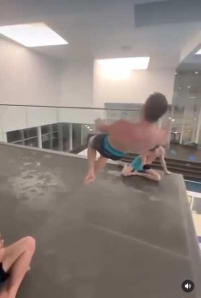 jumping into the water like this