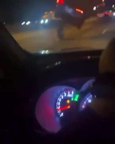 SUV goes airborne and flips, no serious injuries