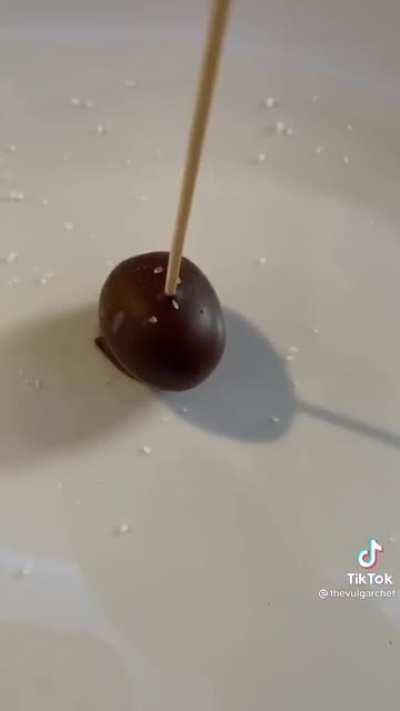 Cheese-Stuffed, Chocolate-Dipped Black Olives 🫒