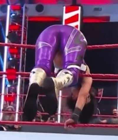 Bayley over the top rope - it looks like an ots carry