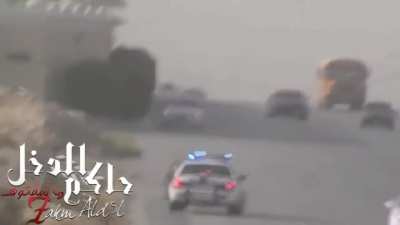 Saudi police chase drifters on foot